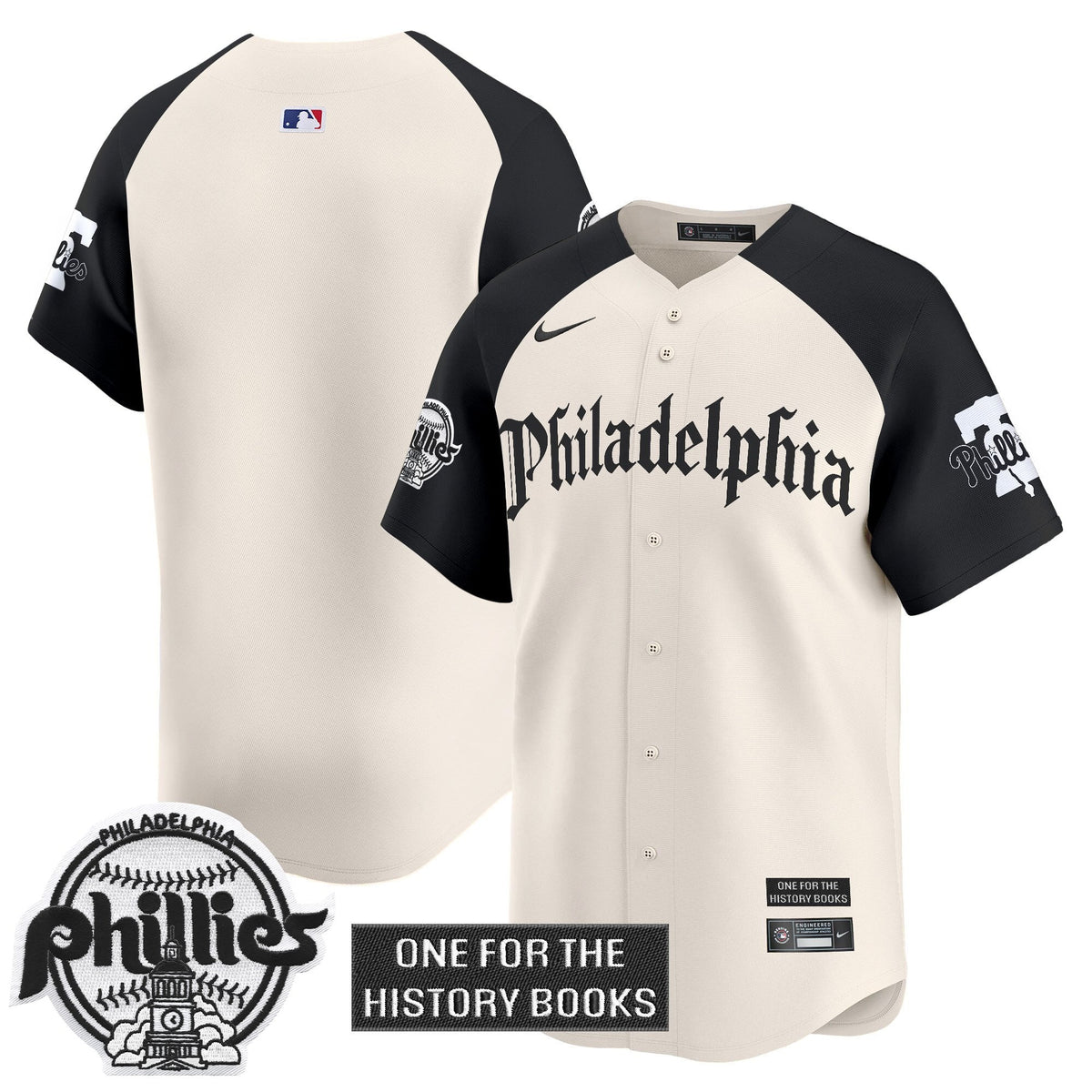 Men's Phillies 'Retro Newspaper Edition' Vapor Premier Limited Jersey - All Stitched