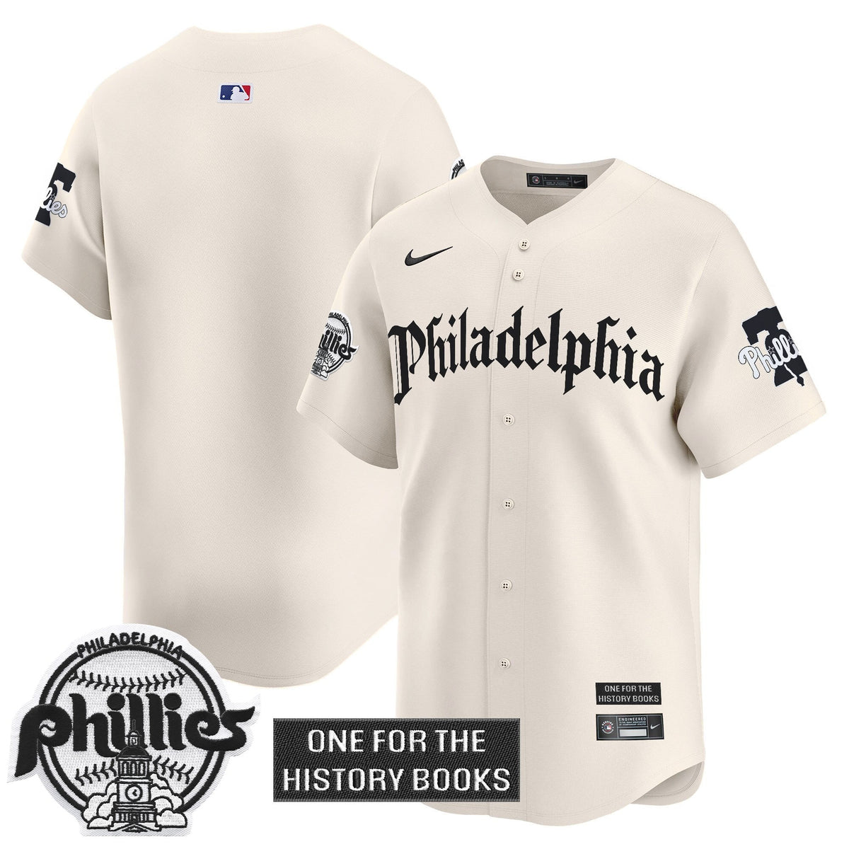 Men's Phillies 'Retro Newspaper Edition' Vapor Premier Limited Jersey - All Stitched