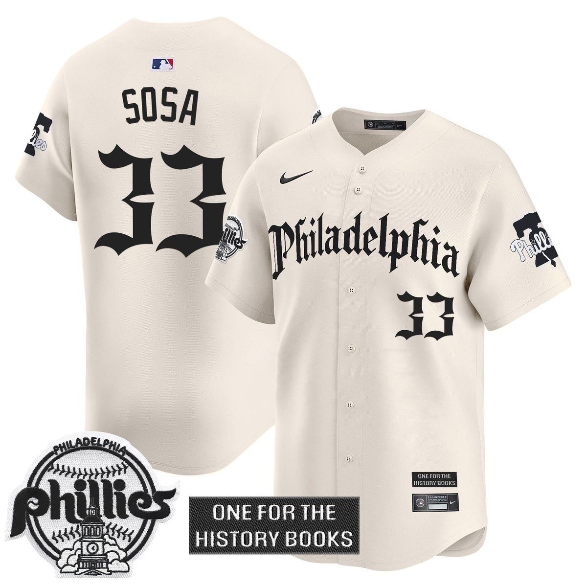 Men's Phillies 'Retro Newspaper Edition' Vapor Premier Limited Jersey - All Stitched