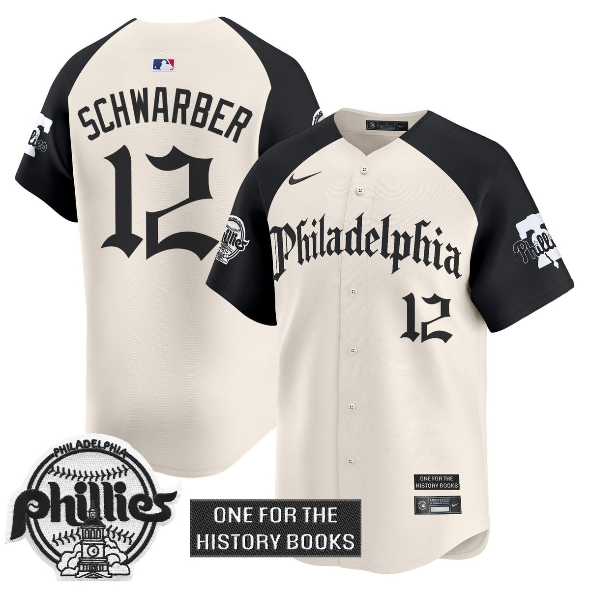 Men's Phillies 'Retro Newspaper Edition' Vapor Premier Limited Jersey - All Stitched