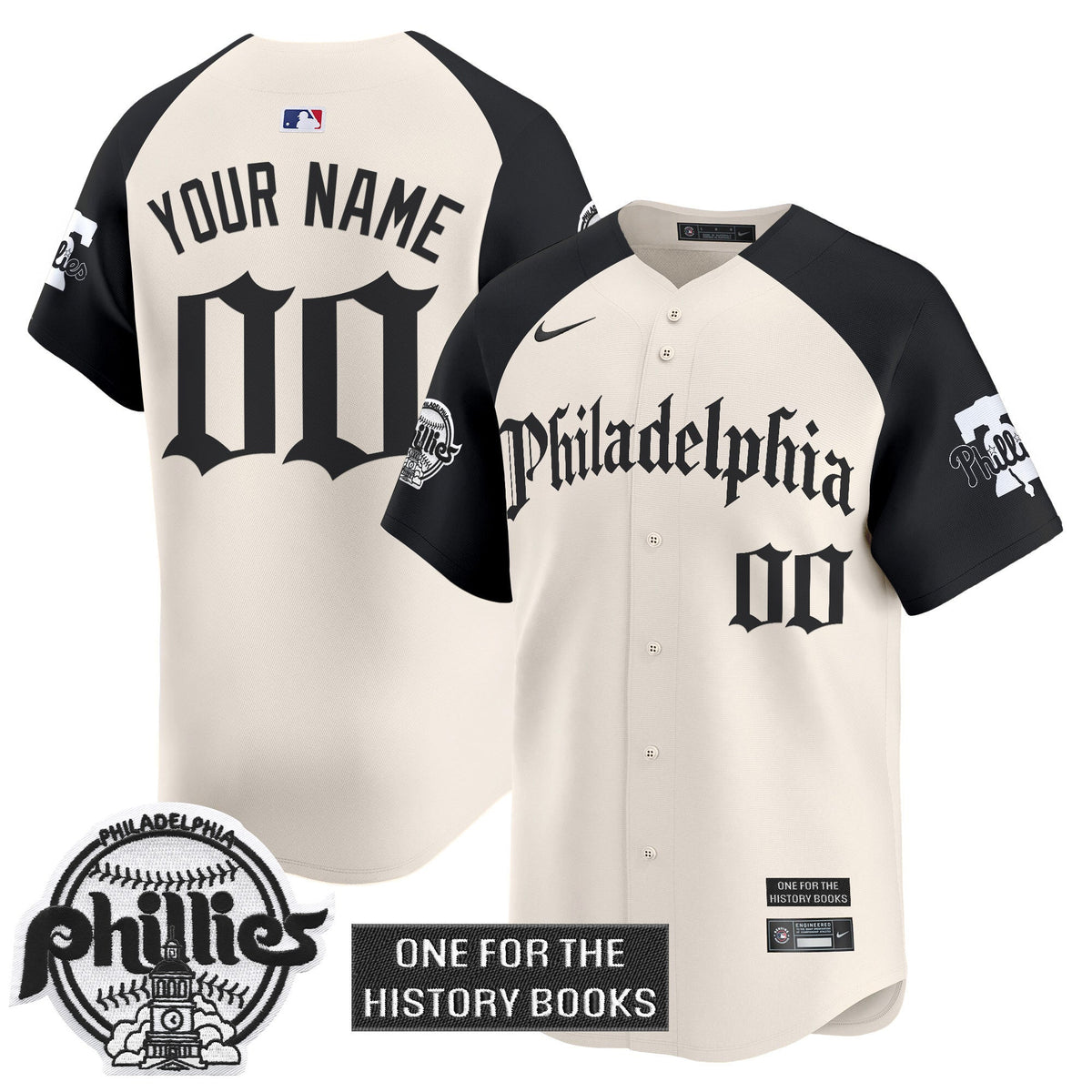 Phillies 'Retro Newspaper Edition' Vapor Premier Limited Custom Jersey - All Stitched