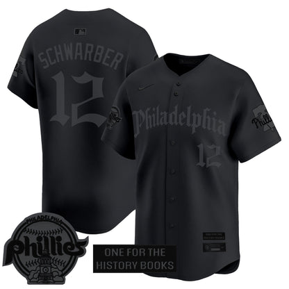 Men's Phillies 'Retro Newspaper Edition' Vapor Premier Limited Jersey - All Stitched