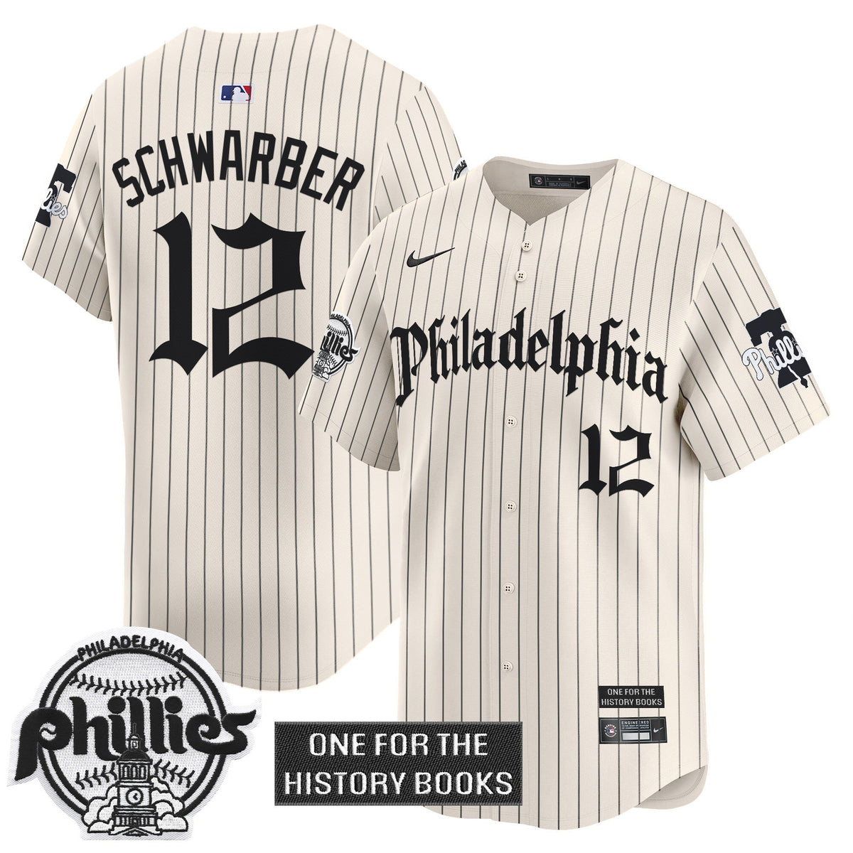Men's Phillies 'Retro Newspaper Edition' Vapor Premier Limited Jersey - All Stitched