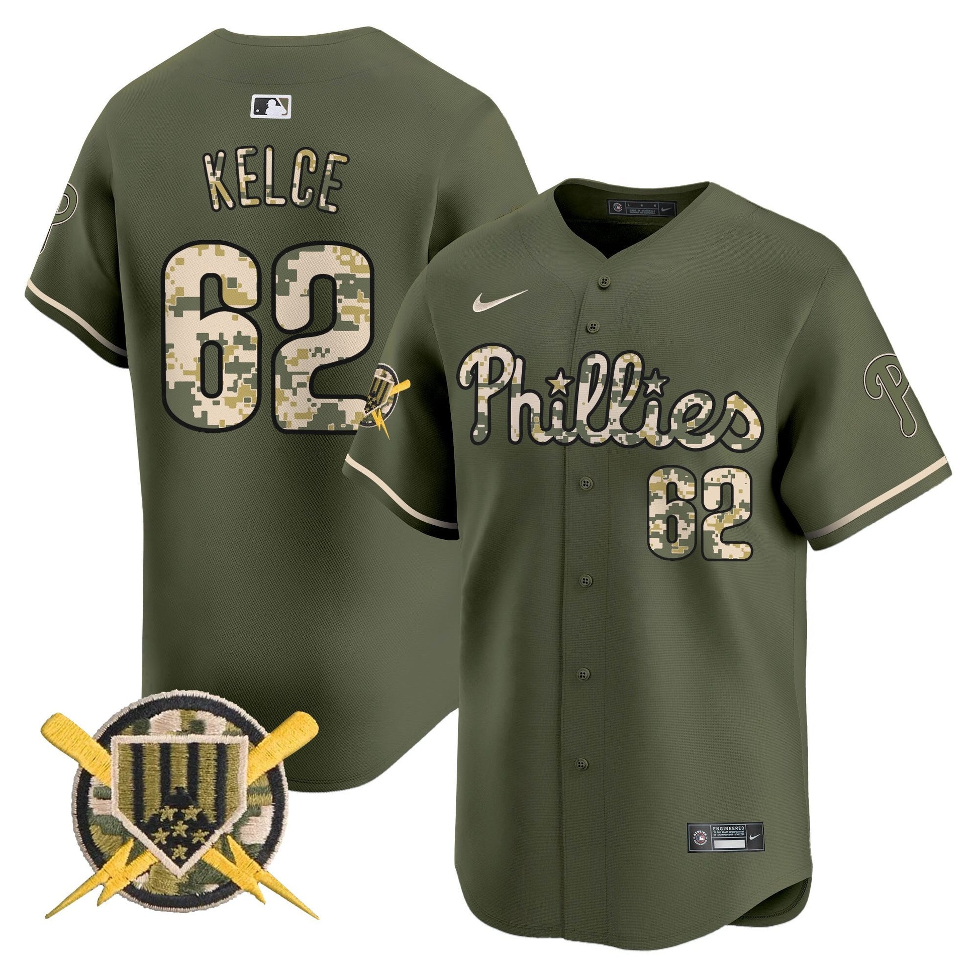 Phillies Armed Forces Day Vapor Premier Limited Jersey - All Stitched