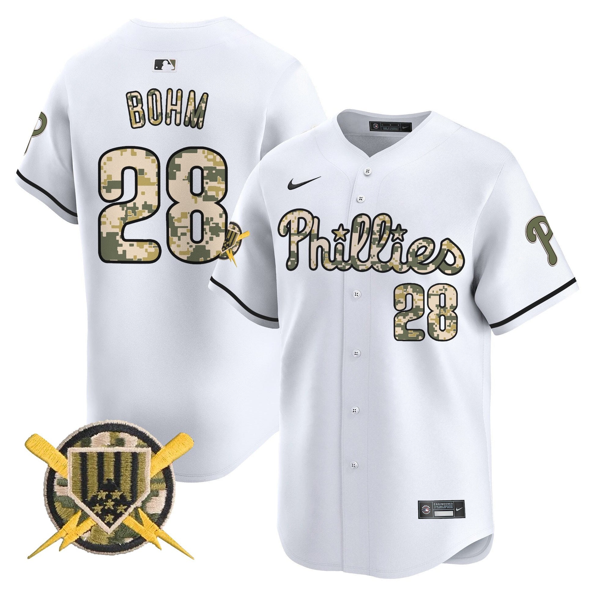 Phillies Armed Forces Day Vapor Premier Limited Jersey - All Stitched