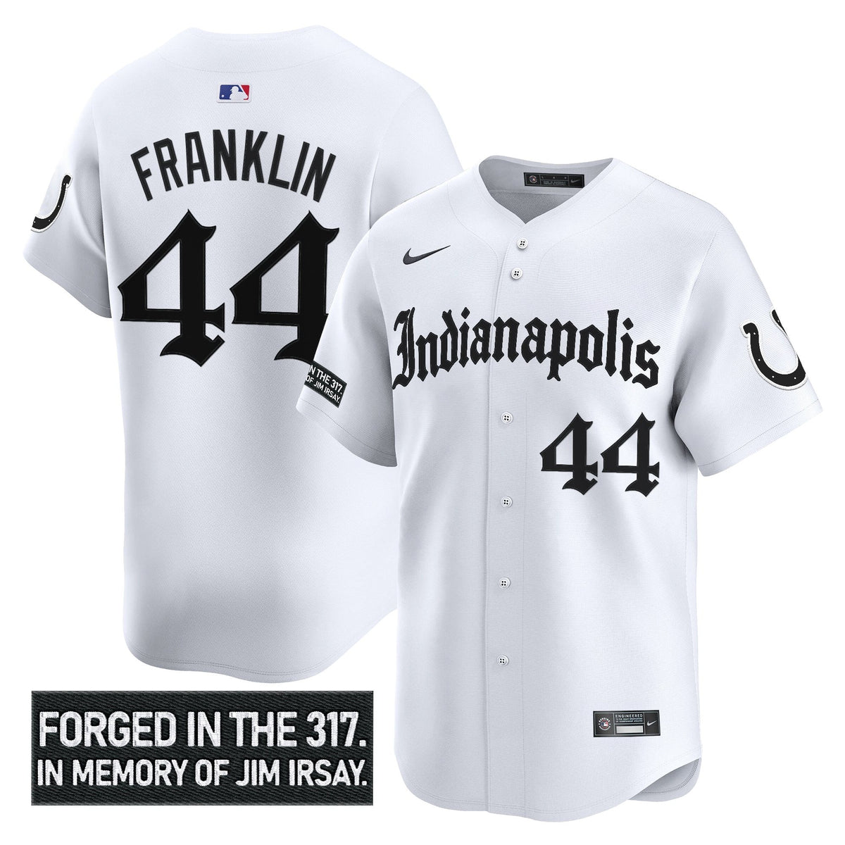 Men's Indianapolis Colts 'Jim Irsay Tribute' Vapor Baseball Jersey - All Stitched