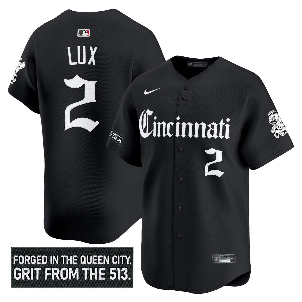 Men's Cincinnati Reds 'Gothic Queen City Edition' Vapor Premier Limited Jersey - All Stitched