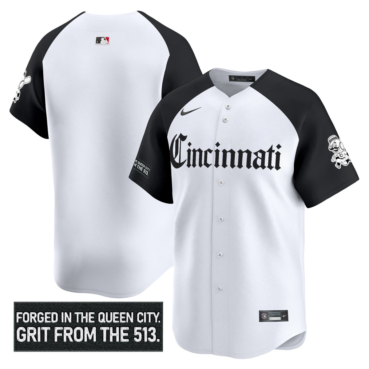 Men's Cincinnati Reds 'Gothic Queen City Edition' Vapor Premier Limited Jersey - All Stitched