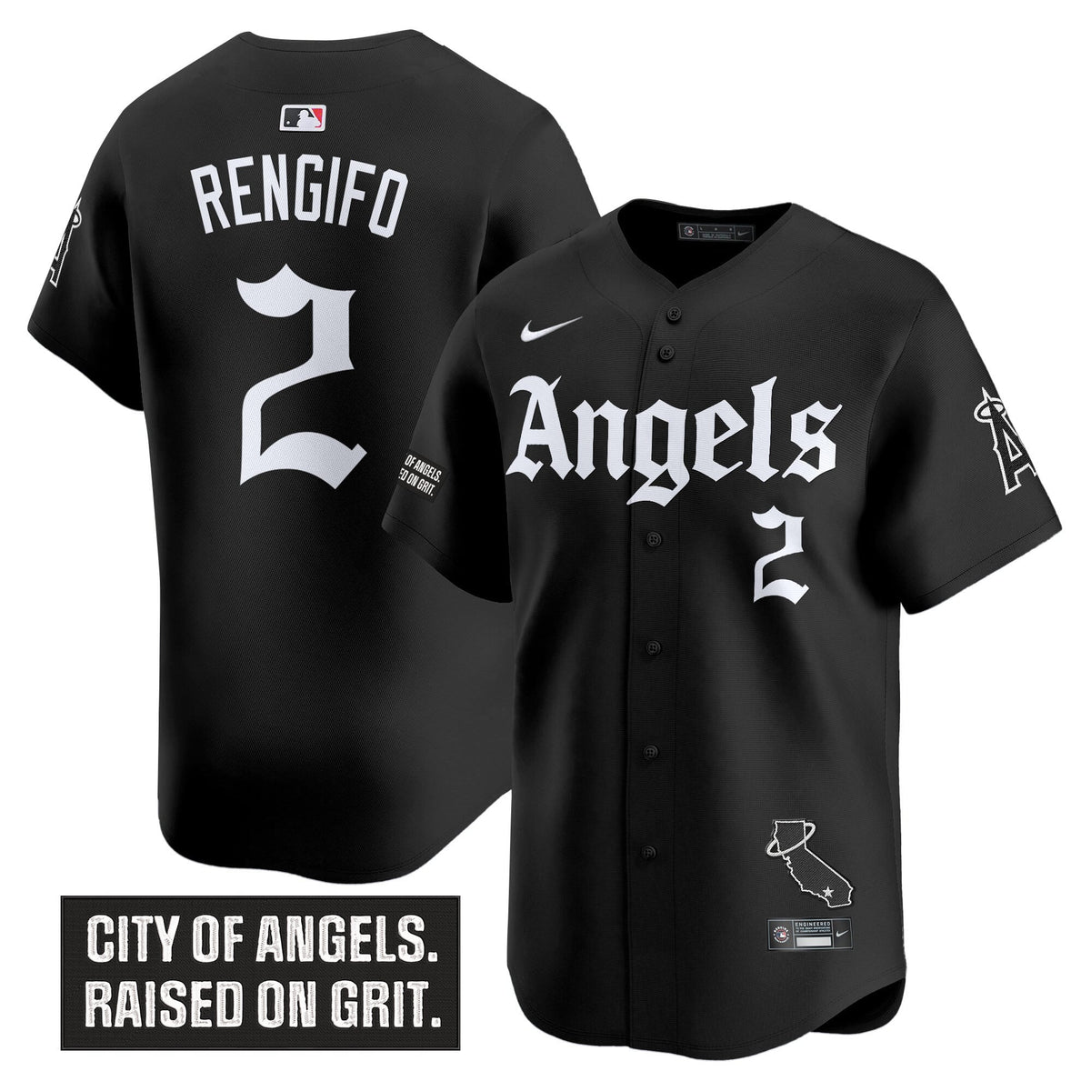 Men's Los Angeles Angels 'Gothic Halo Edition' Vapor Premier Limited Jersey - All Stitched