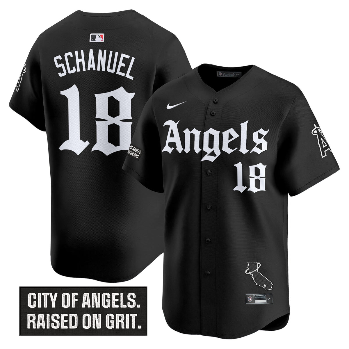 Men's Los Angeles Angels 'Gothic Halo Edition' Vapor Premier Limited Jersey - All Stitched