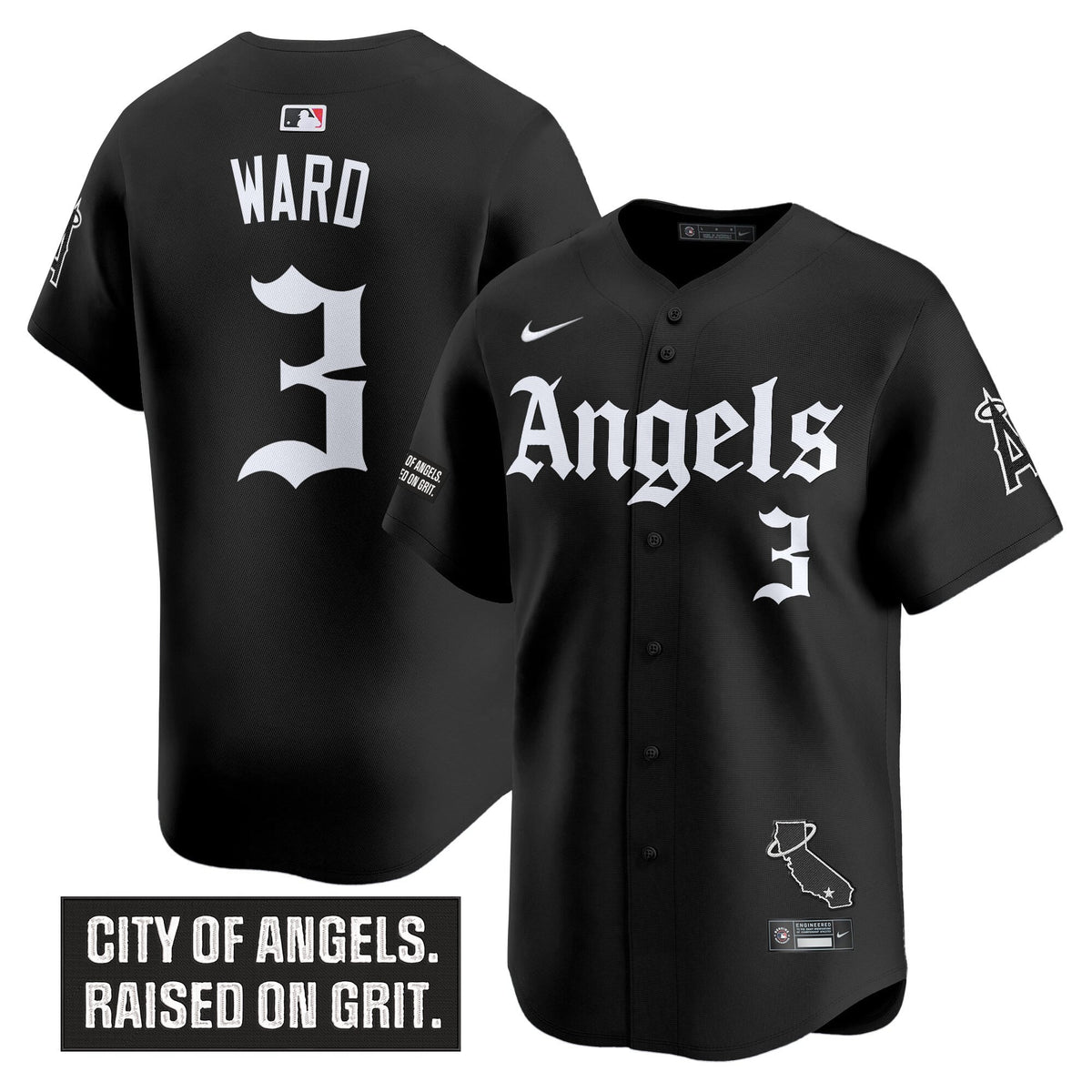 Men's Los Angeles Angels 'Gothic Halo Edition' Vapor Premier Limited Jersey - All Stitched