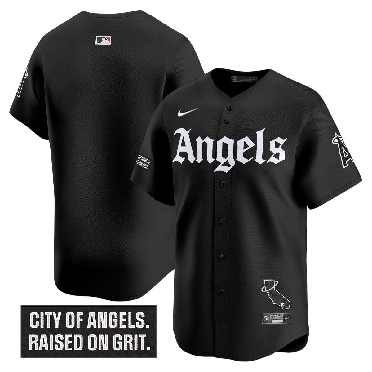 Men's Los Angeles Angels 'Gothic Halo Edition' Vapor Premier Limited Jersey - All Stitched