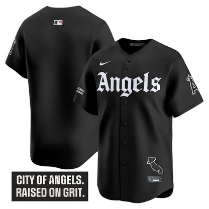 Men's Los Angeles Angels 'Gothic Halo Edition' Vapor Premier Limited Jersey - All Stitched