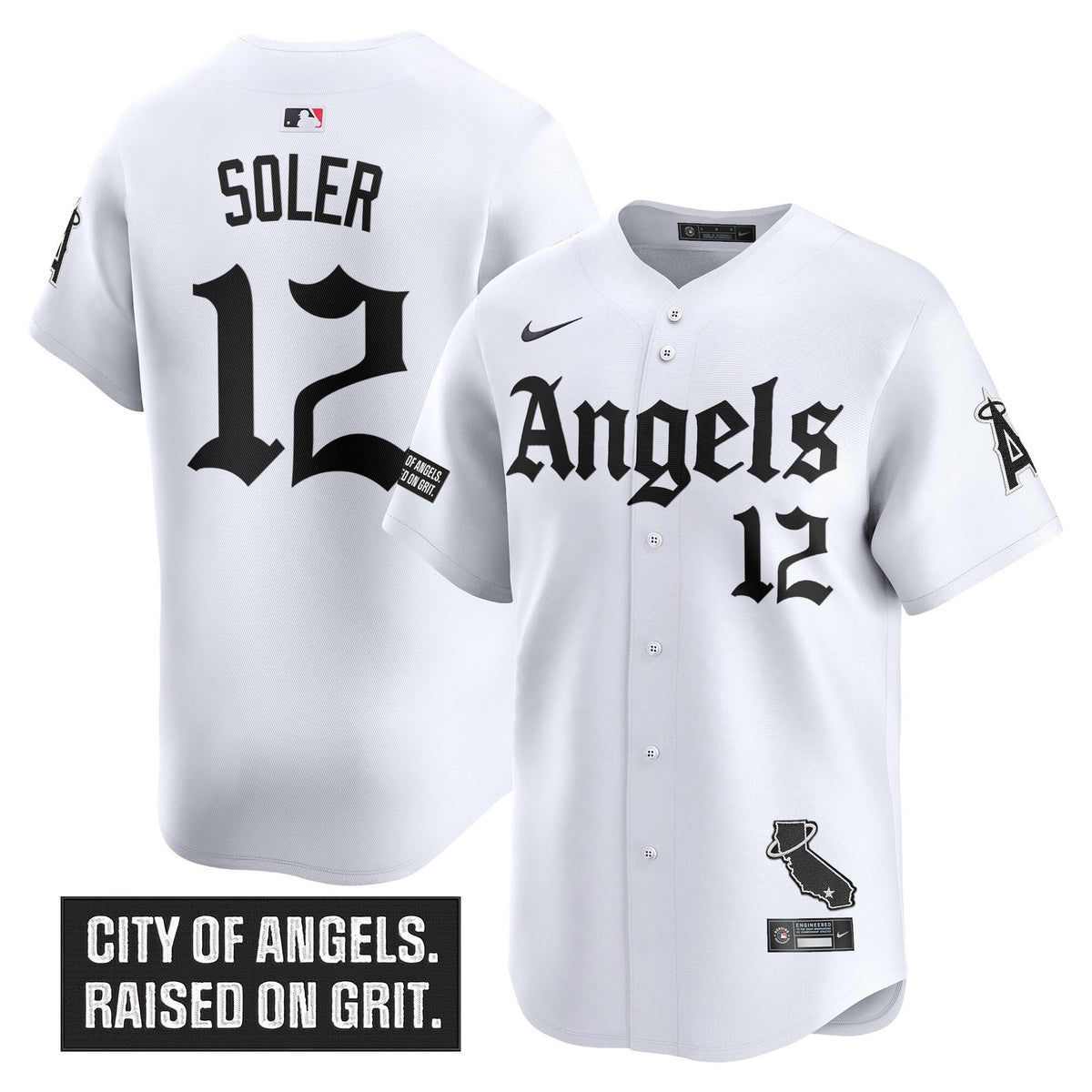 Men's Los Angeles Angels 'Gothic Halo Edition' Vapor Premier Limited Jersey - All Stitched