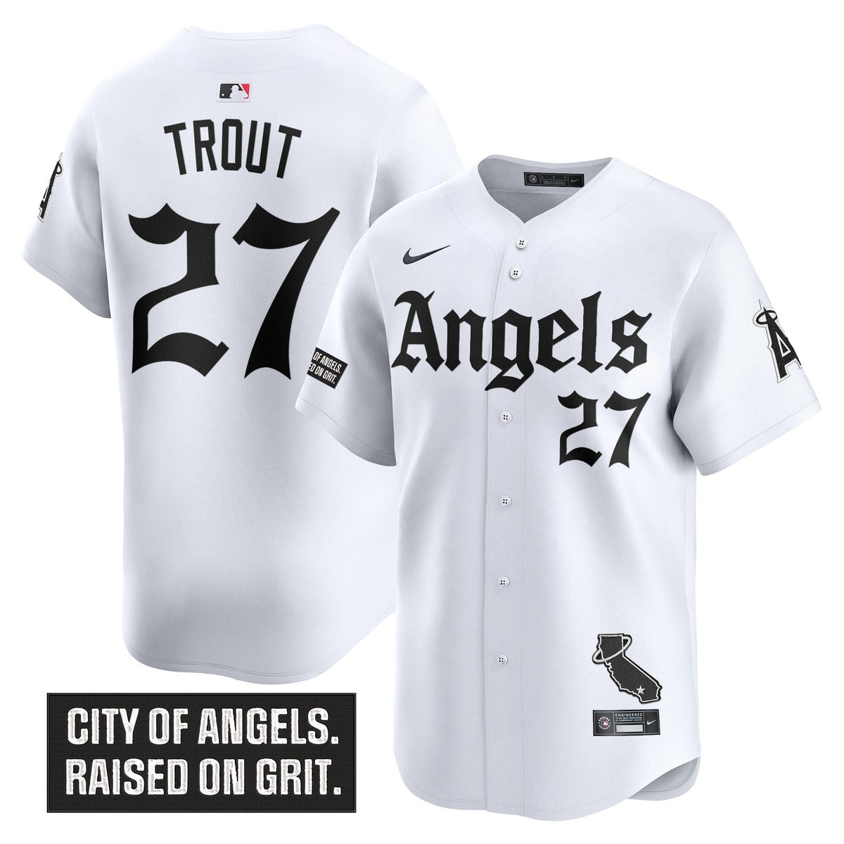 Men's Los Angeles Angels 'Gothic Halo Edition' Vapor Premier Limited Jersey - All Stitched