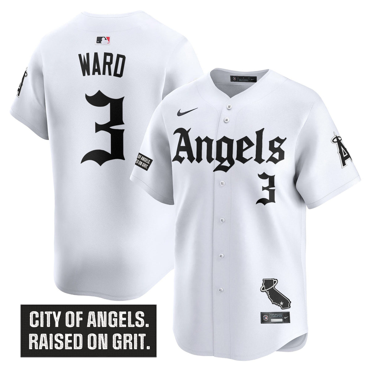 Men's Los Angeles Angels 'Gothic Halo Edition' Vapor Premier Limited Jersey - All Stitched