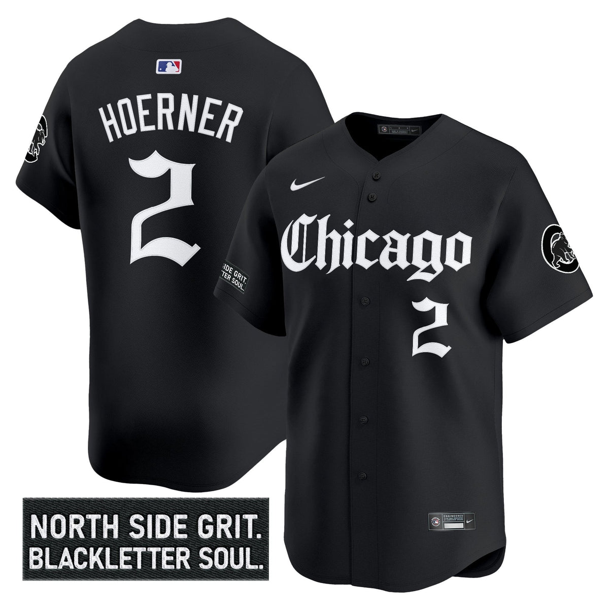 Men's Chicago Cubs 'Gothic North Side Edition' Vapor Premier Limited Jersey V2 - All Stitched