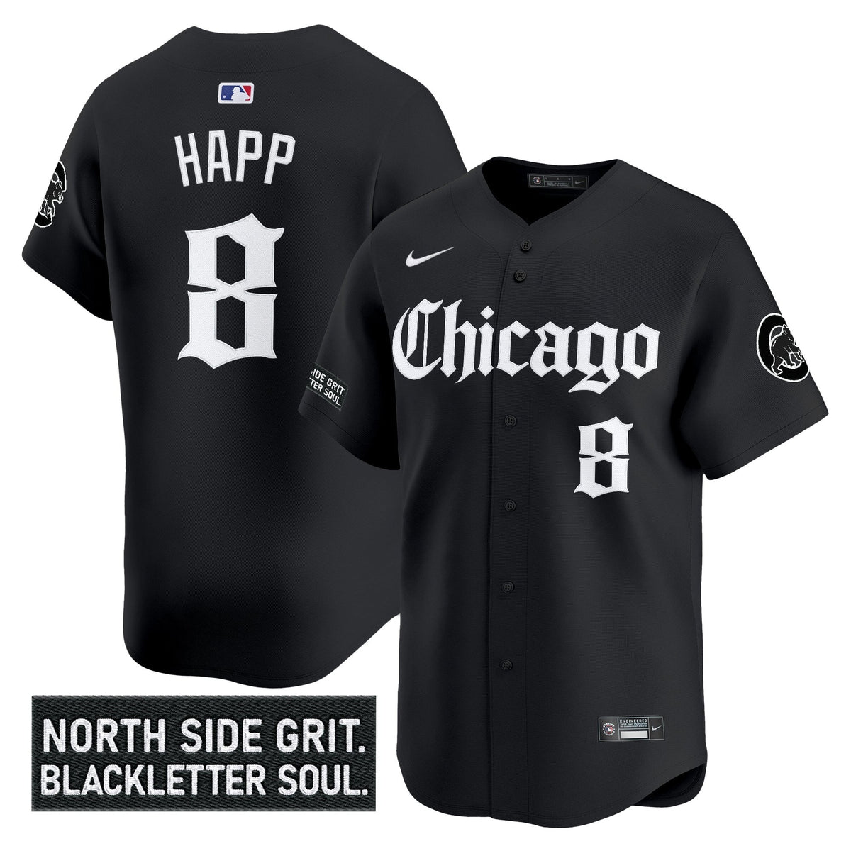 Men's Chicago Cubs 'Gothic North Side Edition' Vapor Premier Limited Jersey V2 - All Stitched