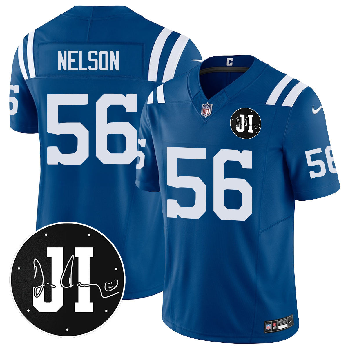 Men's Indianapolis Colts Limited 2025 Jersey - Memorial Patch for Jim Irsay - All Stitched