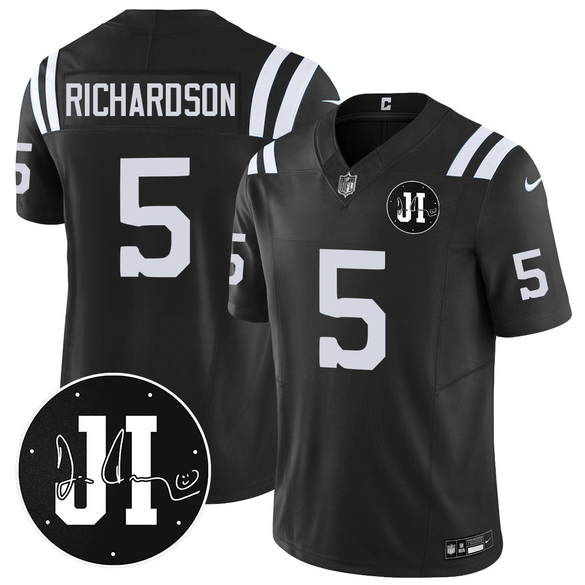 Men's Indianapolis Colts Limited 2025 Jersey - Memorial Patch for Jim Irsay - All Stitched