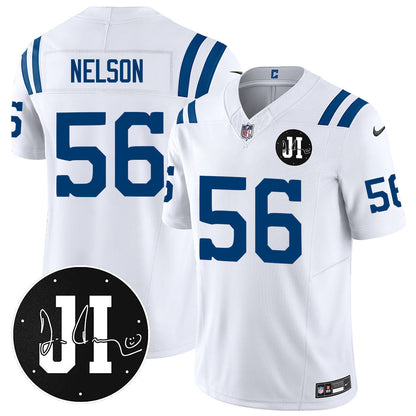 Men's Indianapolis Colts Limited 2025 Jersey - Memorial Patch for Jim Irsay - All Stitched
