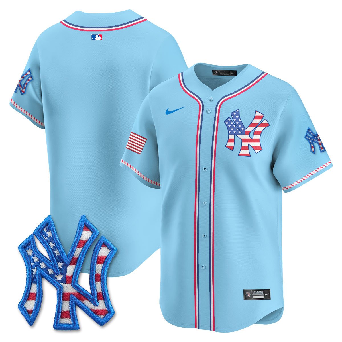 Men's New York Yankees 2025 Fourth of July Jersey - All Stitched