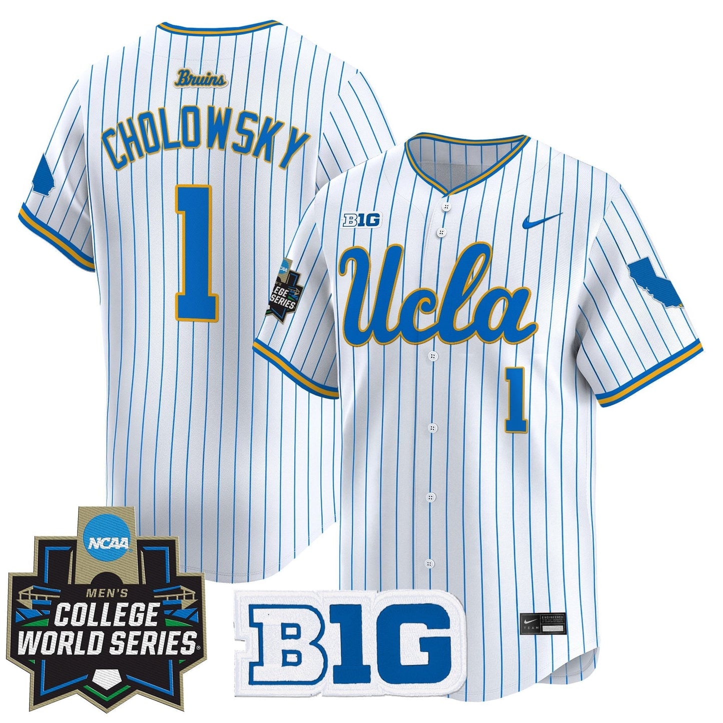 Men's UCLA Bruins 2025 World Series Vapor Premier Limited Jersey - All Stitched