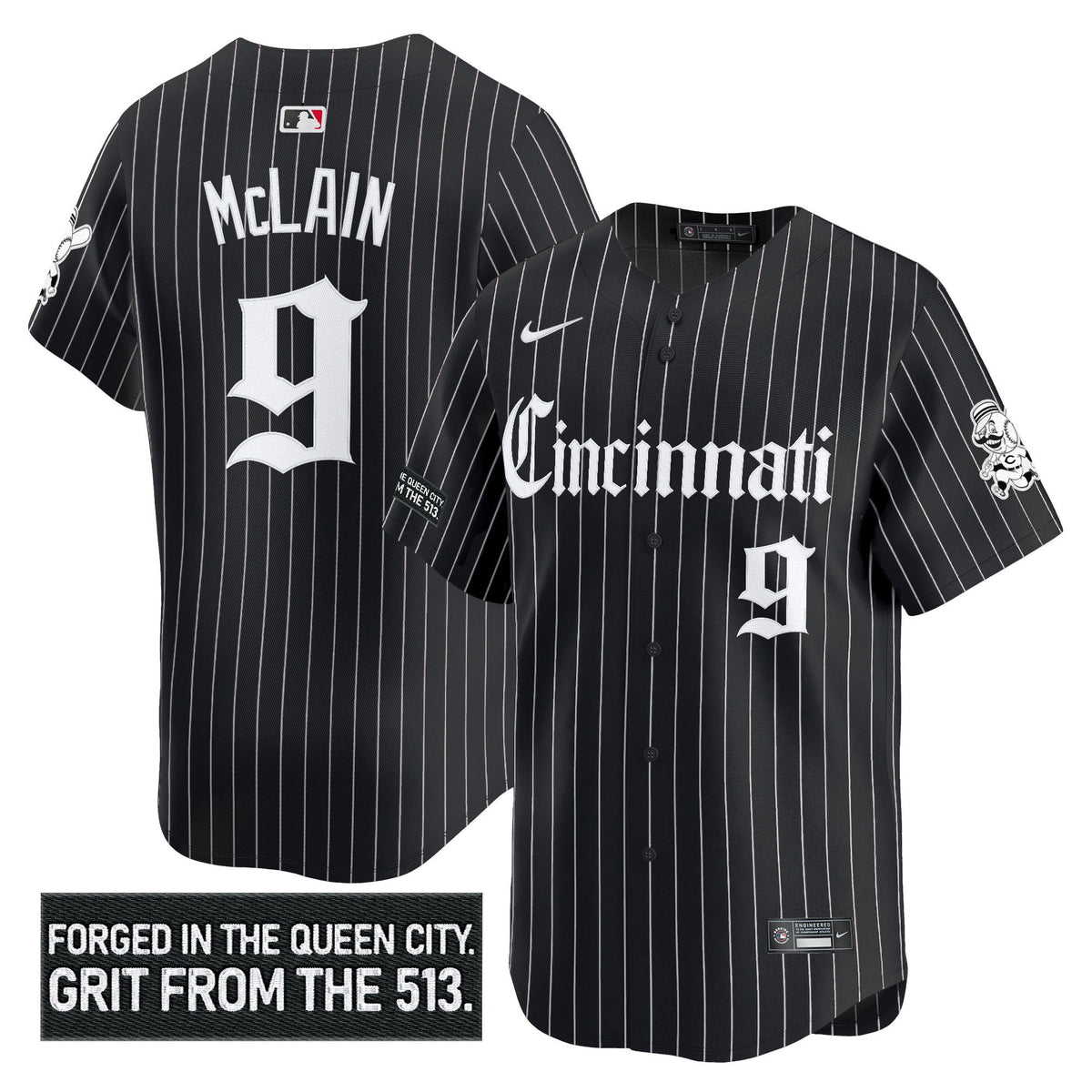 Men's Cincinnati Reds 'Gothic Queen City Edition' Vapor Premier Limited Jersey - All Stitched