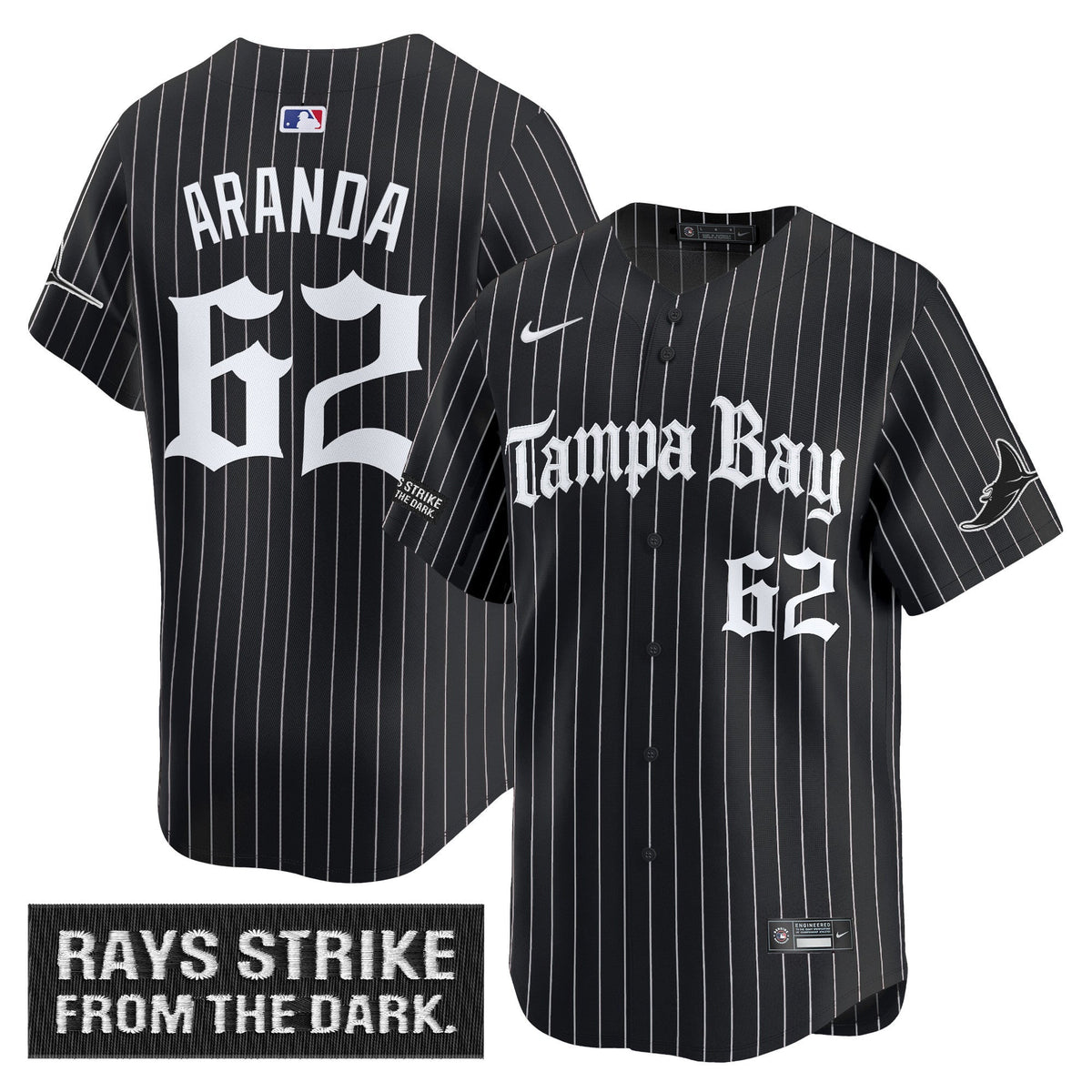 Men's Tampa Bay Rays 'Gothic Deepwater Edition' Vapor Premier Limited Jersey - All Stitched