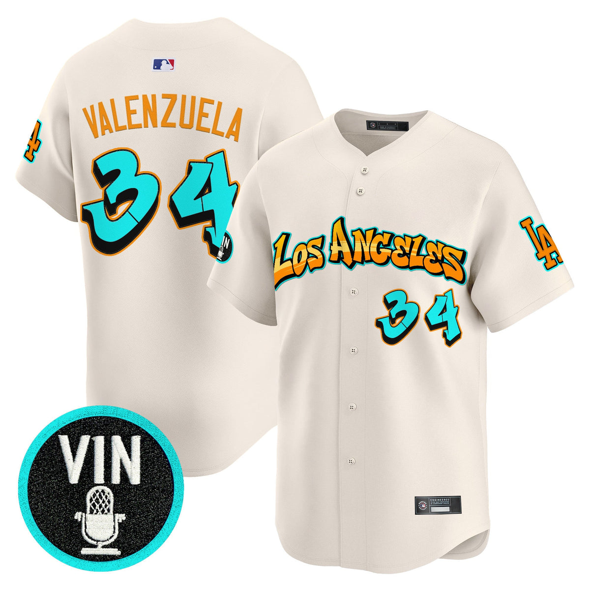 Men's Los Angeles Dodgers 'Graffiti Street Style Edition' Vapor Premier Limited Jersey - All Stitched