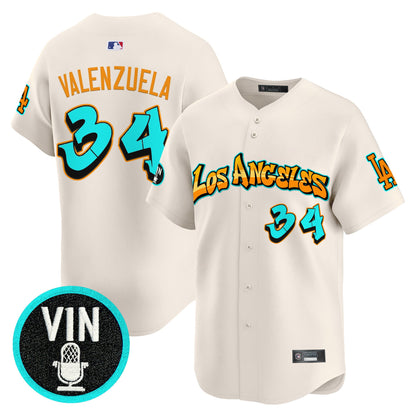 Men's Los Angeles Dodgers 'Graffiti Street Style Edition' Vapor Premier Limited Jersey - All Stitched