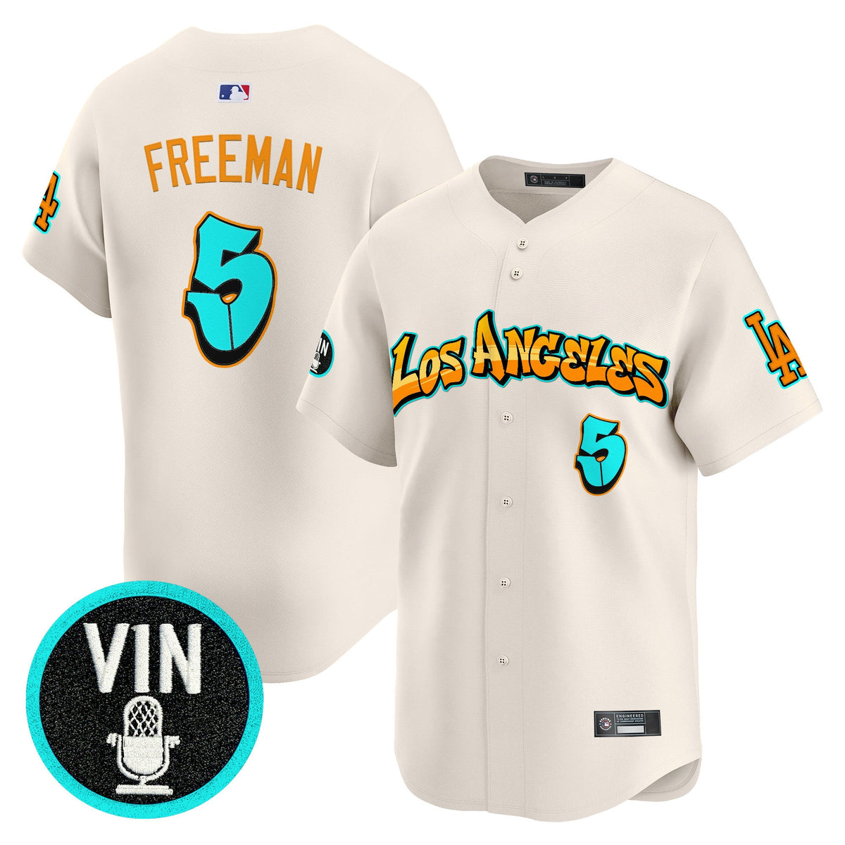 Men's Los Angeles Dodgers 'Graffiti Street Style Edition' Vapor Premier Limited Jersey - All Stitched