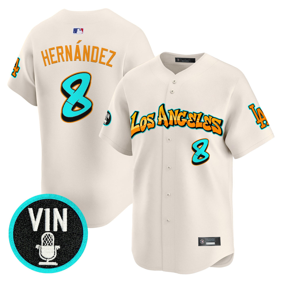 Men's Los Angeles Dodgers 'Graffiti Street Style Edition' Vapor Premier Limited Jersey - All Stitched