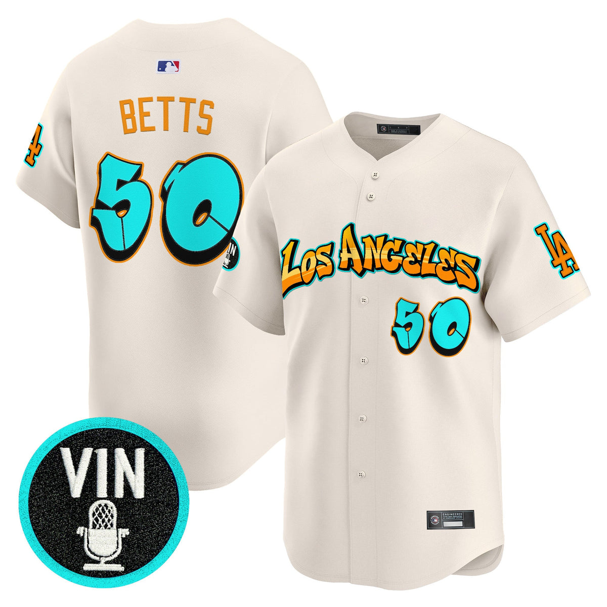 Men's Los Angeles Dodgers 'Graffiti Street Style Edition' Vapor Premier Limited Jersey - All Stitched
