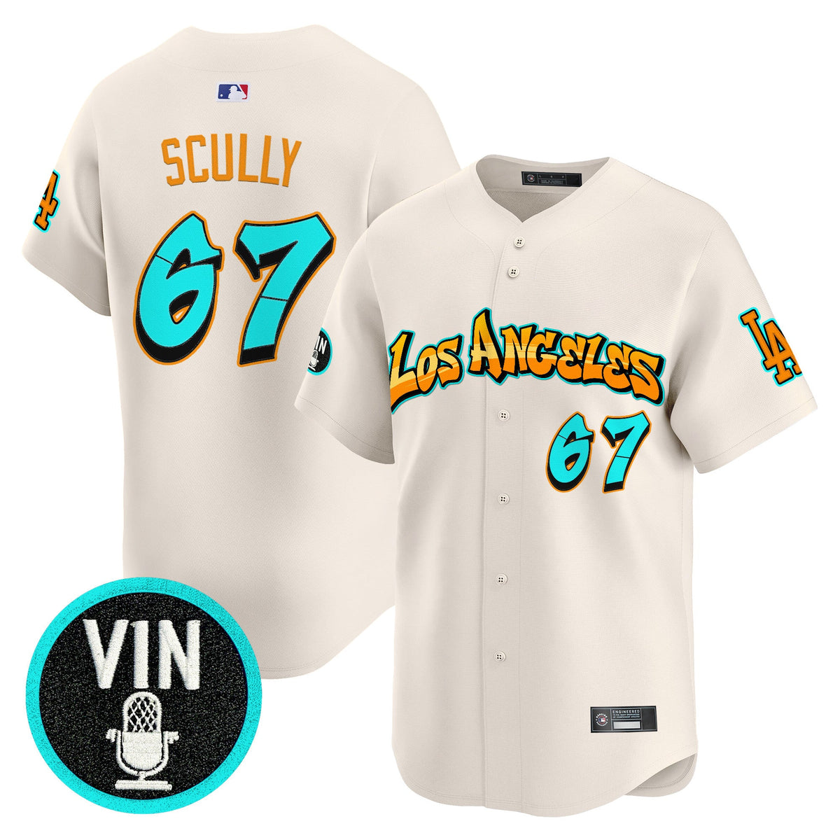 Men's Los Angeles Dodgers 'Graffiti Street Style Edition' Vapor Premier Limited Jersey - All Stitched