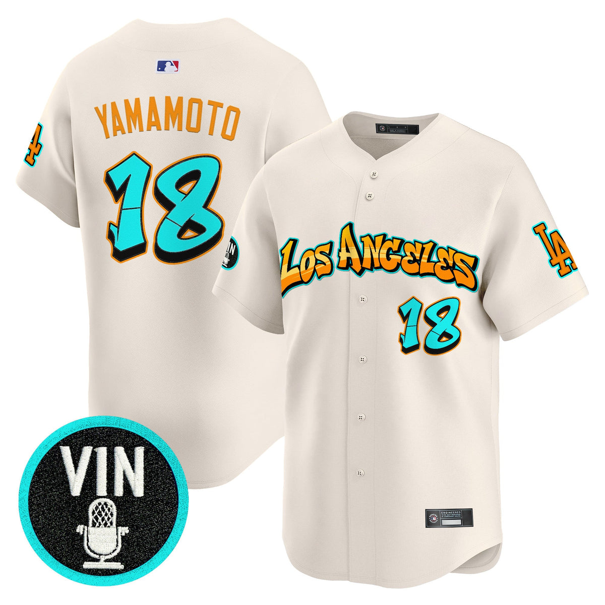 Men's Los Angeles Dodgers 'Graffiti Street Style Edition' Vapor Premier Limited Jersey - All Stitched