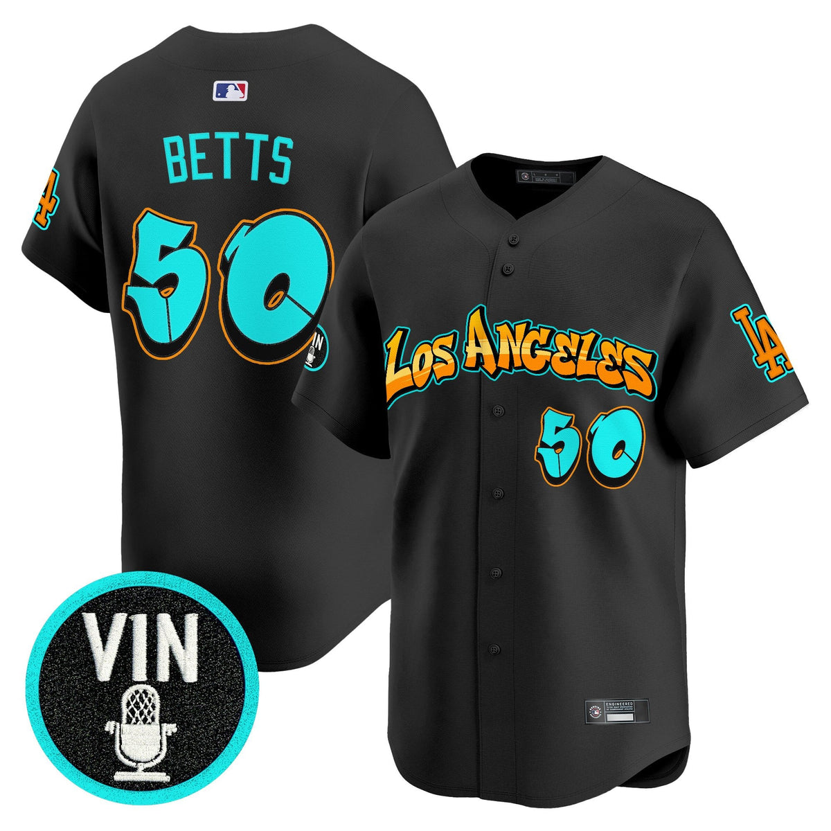 Men's Los Angeles Dodgers 'Graffiti Street Style Edition' Vapor Premier Limited Jersey - All Stitched