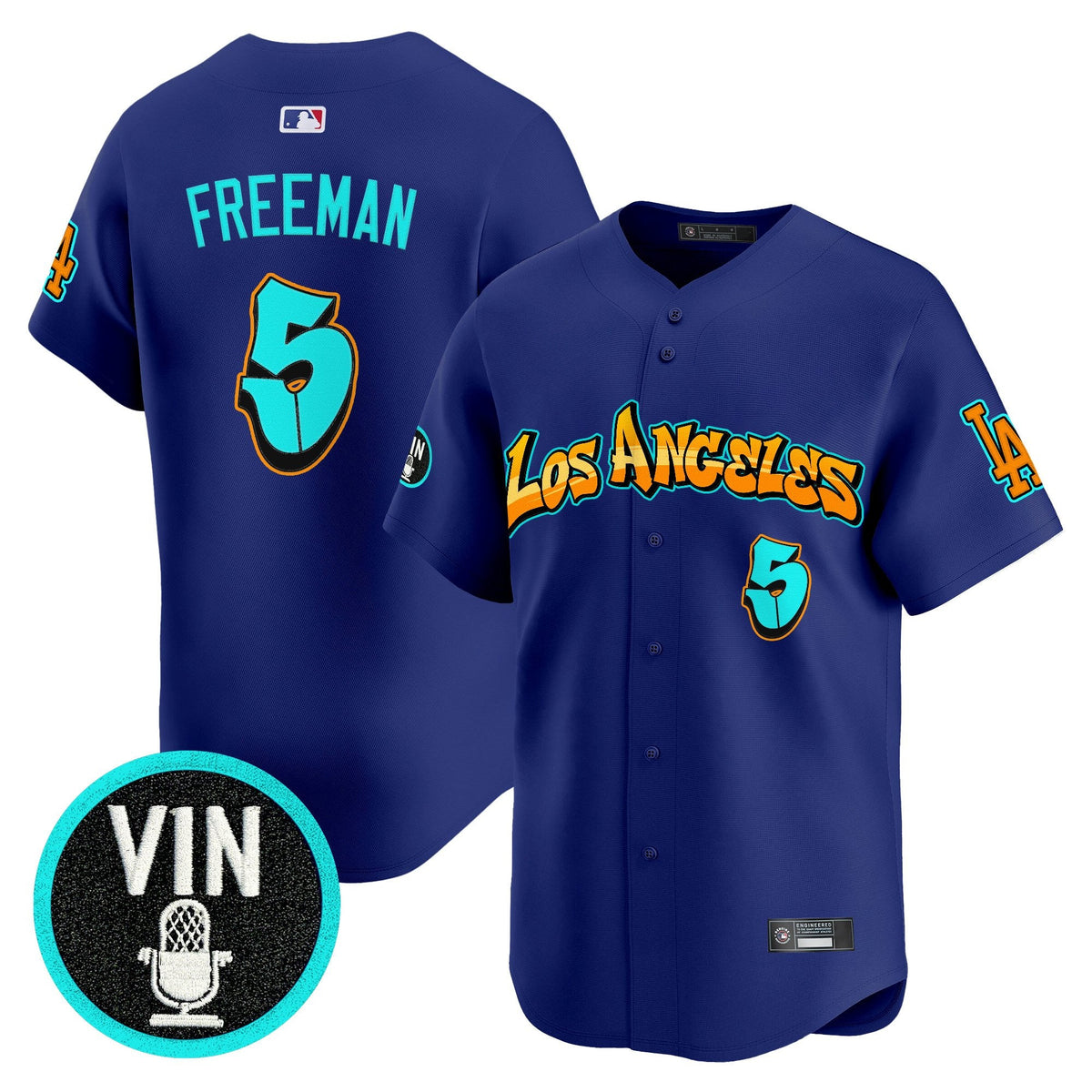 Men's Los Angeles Dodgers 'Graffiti Street Style Edition' Vapor Premier Limited Jersey - All Stitched