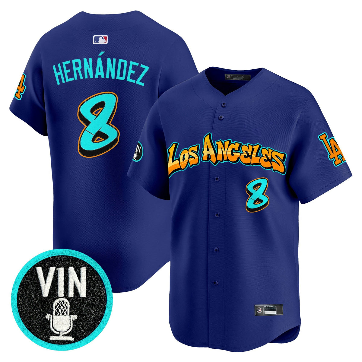 Men's Los Angeles Dodgers 'Graffiti Street Style Edition' Vapor Premier Limited Jersey - All Stitched