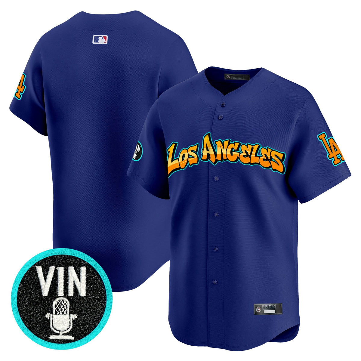 Men's Los Angeles Dodgers 'Graffiti Street Style Edition' Vapor Premier Limited Jersey - All Stitched