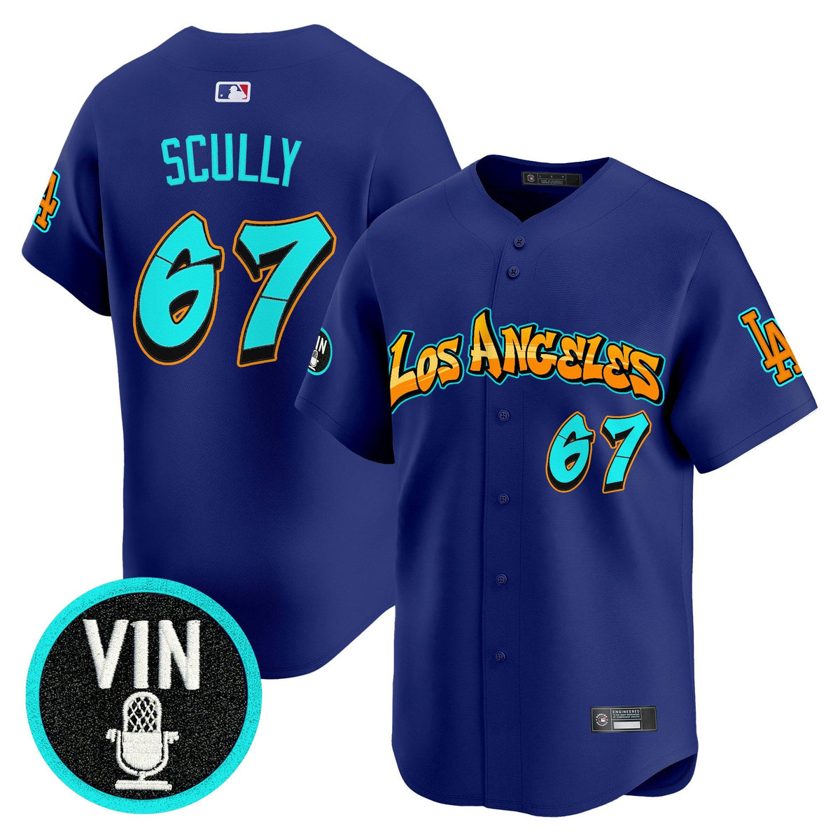 Men's Los Angeles Dodgers 'Graffiti Street Style Edition' Vapor Premier Limited Jersey - All Stitched