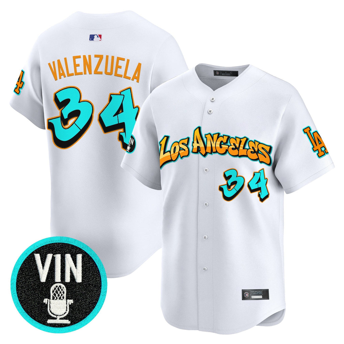 Men's Los Angeles Dodgers 'Graffiti Street Style Edition' Vapor Premier Limited Jersey - All Stitched