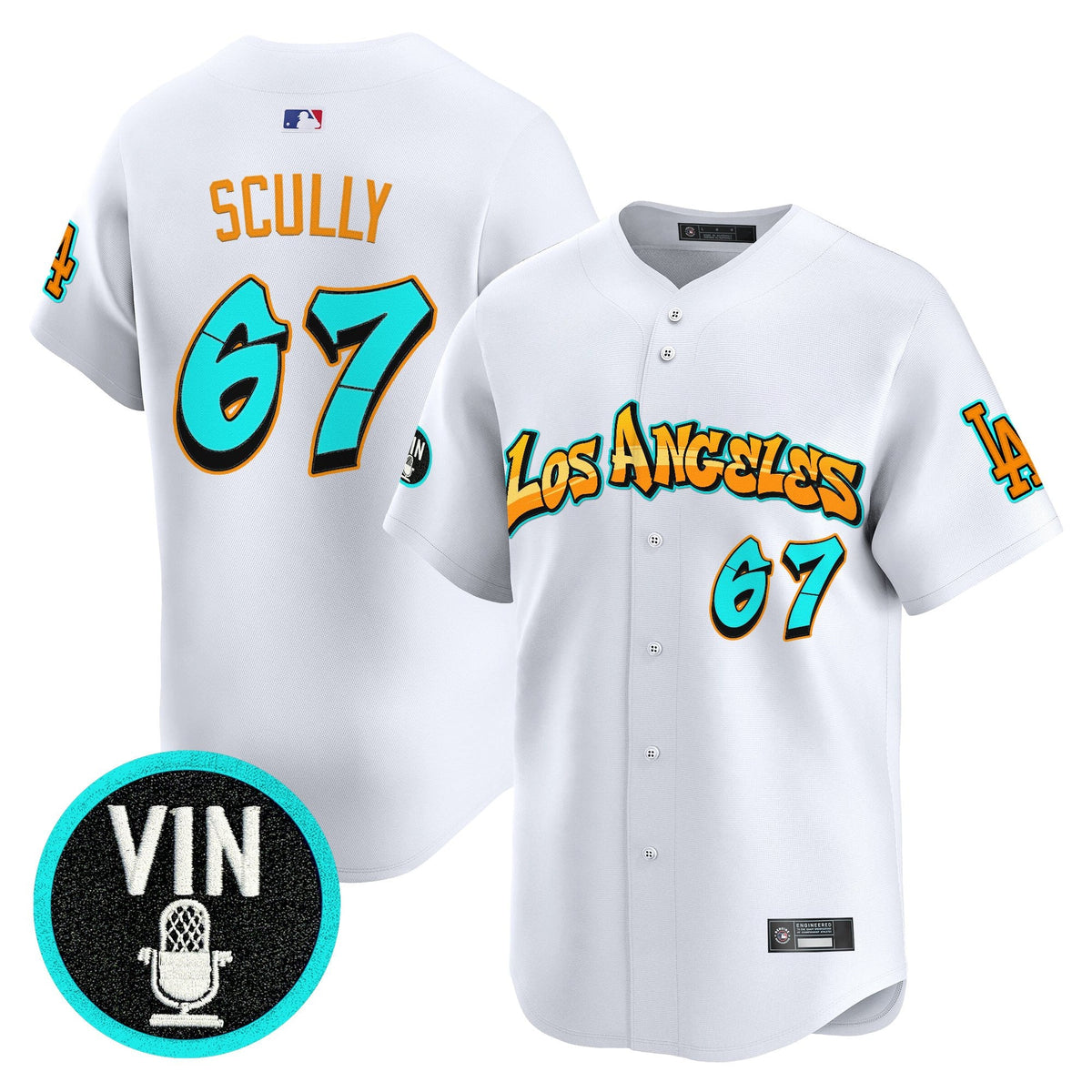 Men's Los Angeles Dodgers 'Graffiti Street Style Edition' Vapor Premier Limited Jersey - All Stitched