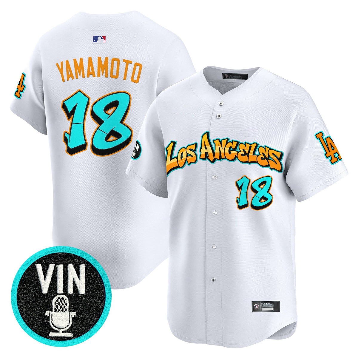 Men's Los Angeles Dodgers 'Graffiti Street Style Edition' Vapor Premier Limited Jersey - All Stitched