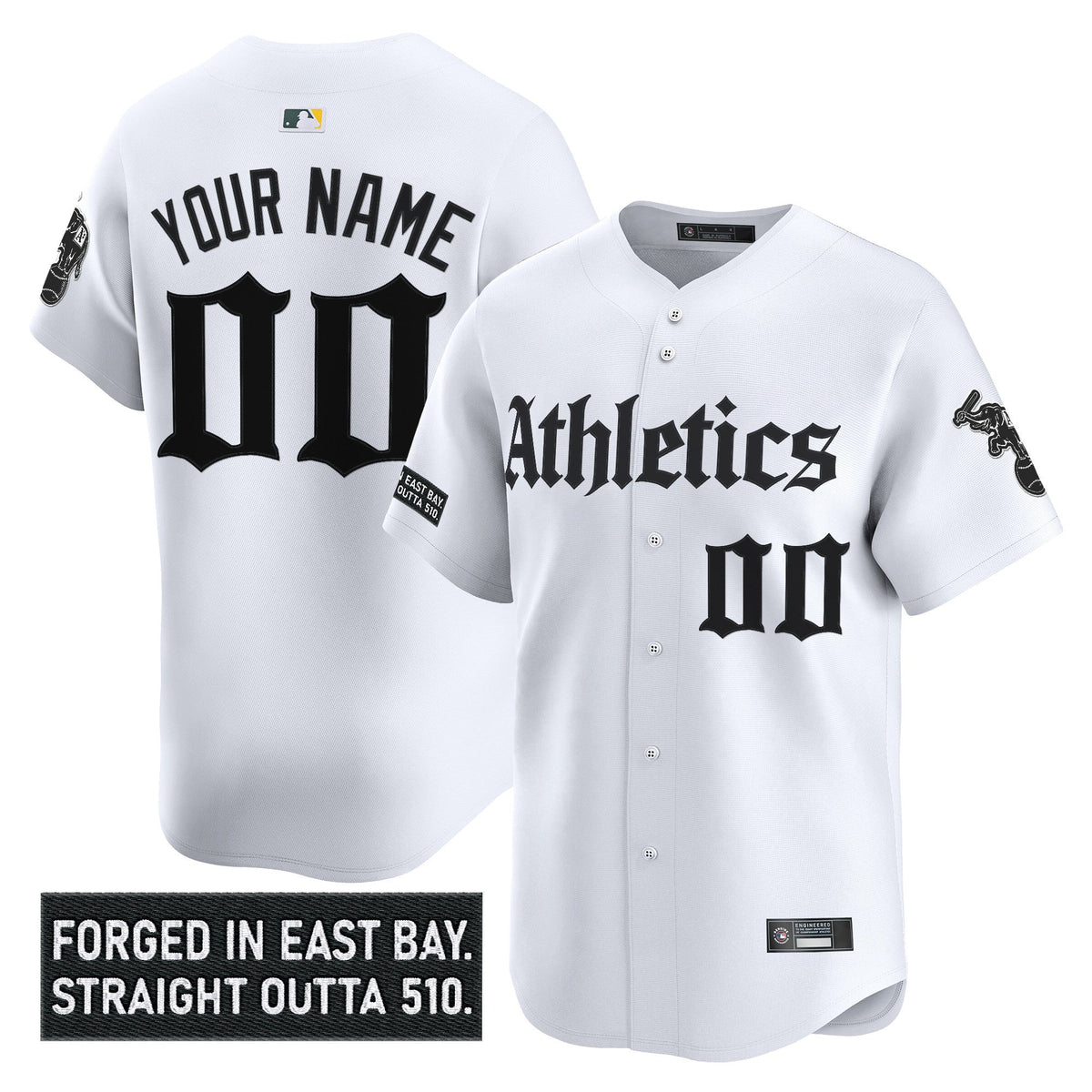 Athletics 'Gothic East Bay Edition' Vapor Premier Limited Custom Jersey - All Stitched
