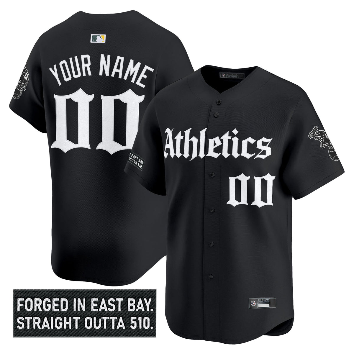 Athletics 'Gothic East Bay Edition' Vapor Premier Limited Custom Jersey - All Stitched