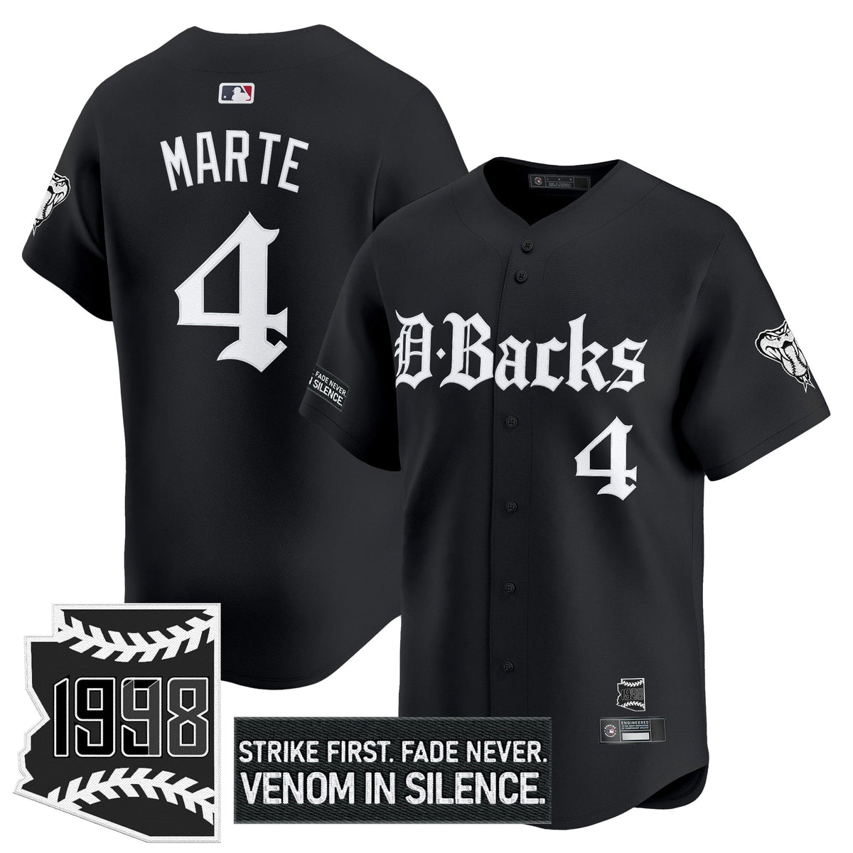 Men's Arizona Diamondbacks 'Gothic Desert Fang Edition' Vapor Premier Limited Jersey V2 - All Stitched