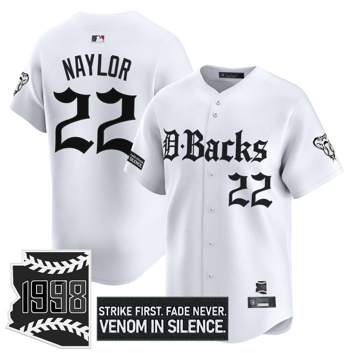 Men's Arizona Diamondbacks 'Gothic Desert Fang Edition' Vapor Premier Limited Jersey V2 - All Stitched