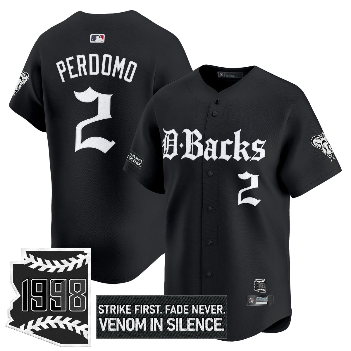 Men's Arizona Diamondbacks 'Gothic Desert Fang Edition' Vapor Premier Limited Jersey V2 - All Stitched