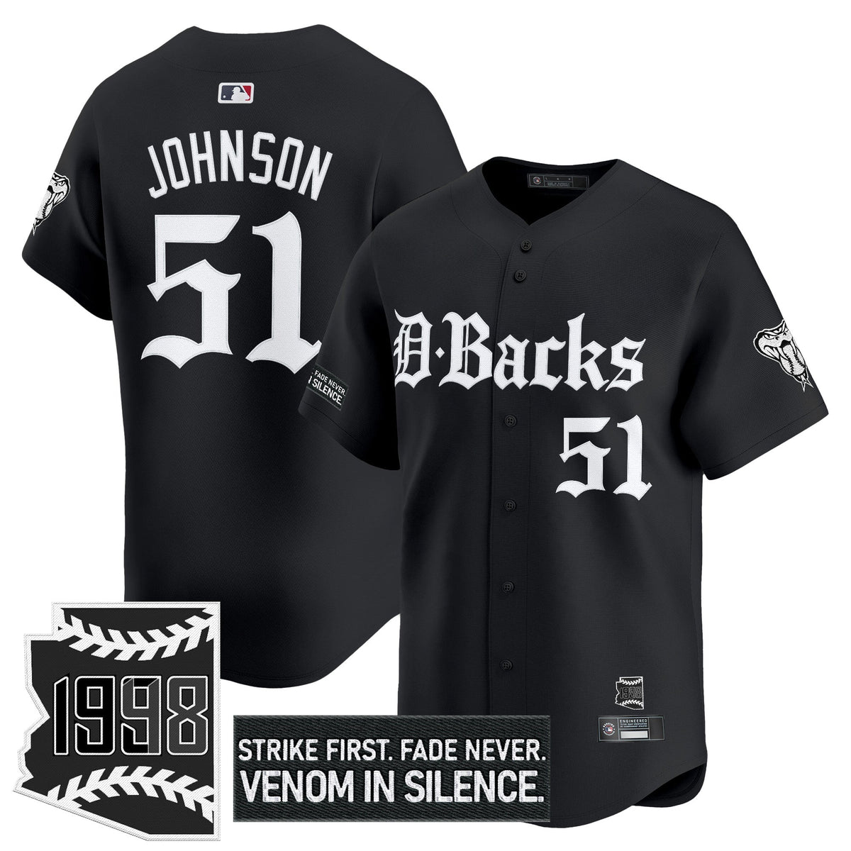 Men's Arizona Diamondbacks 'Gothic Desert Fang Edition' Vapor Premier Limited Jersey V2 - All Stitched
